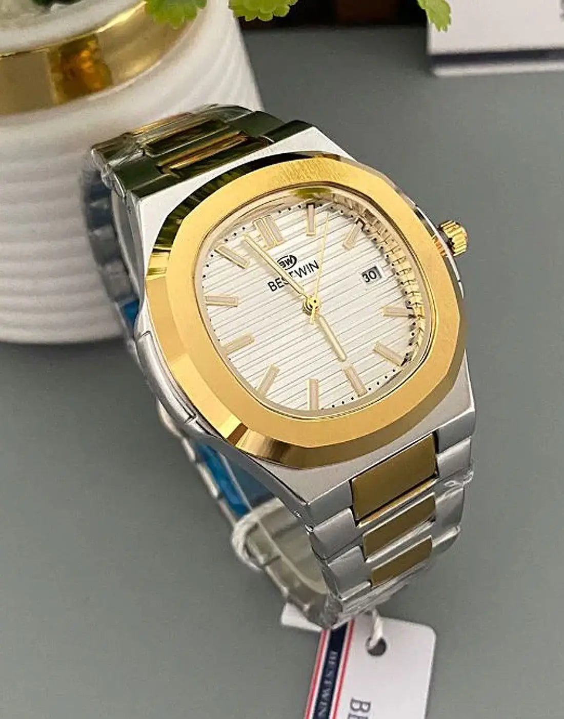 BESTWIN Nautilus Datejust Menβs Luxury Watch with Stainless Steel Chain