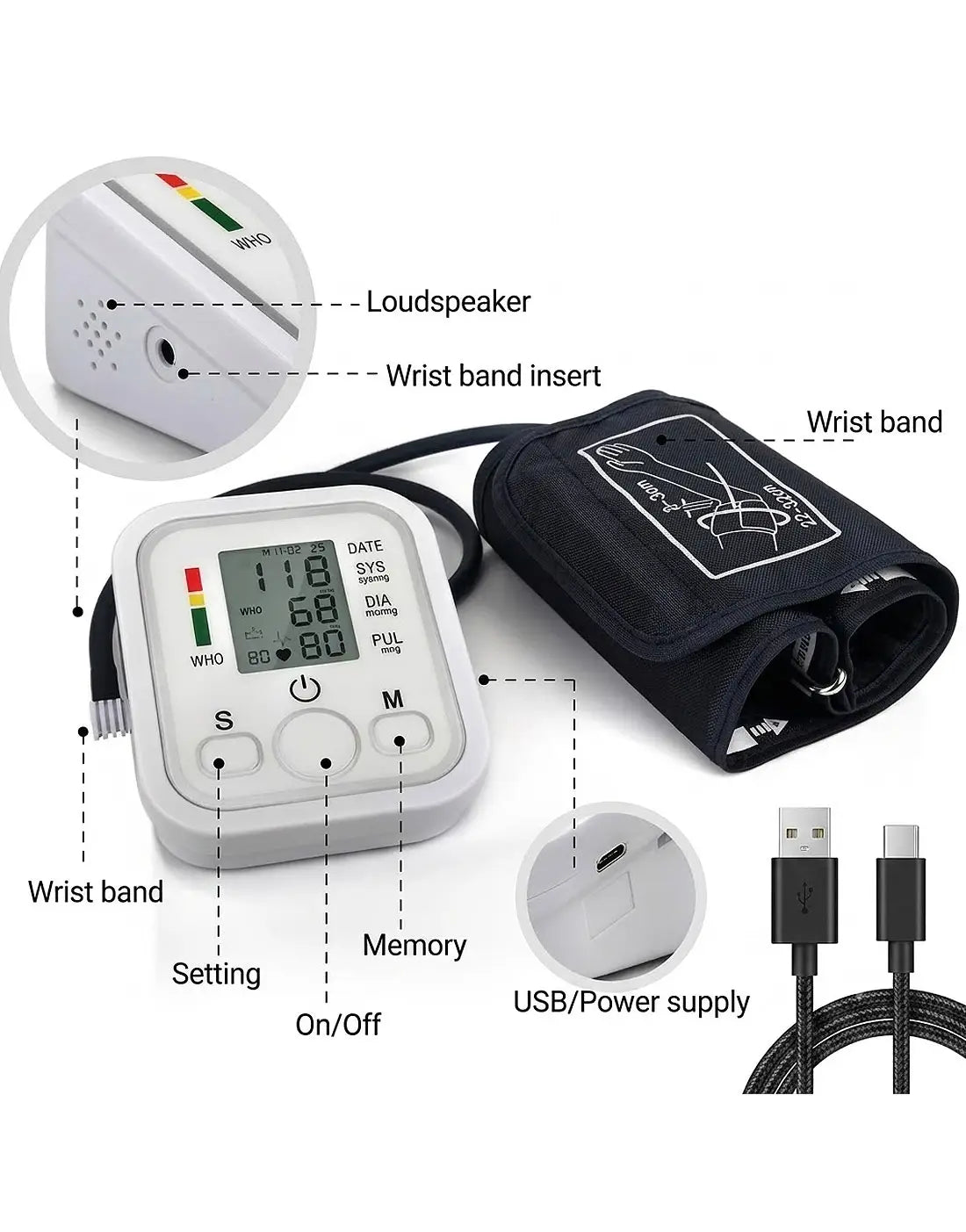 Digital Blood Pressure Monitor – Fully Automatic Upper Arm BP Machine