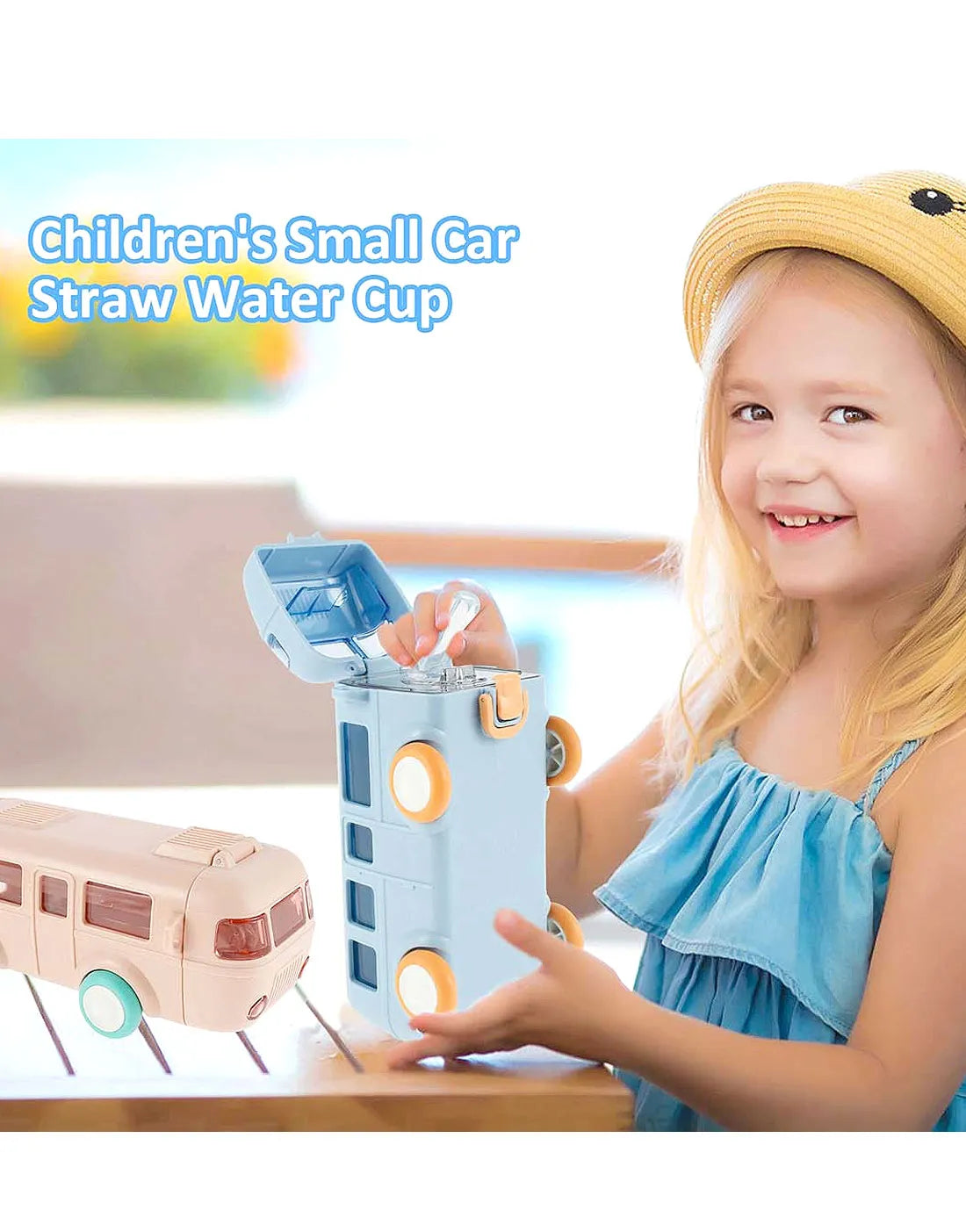 Adorable Bus Design School Water Bottle for Kids – Safe, Fun & Easy to Carry