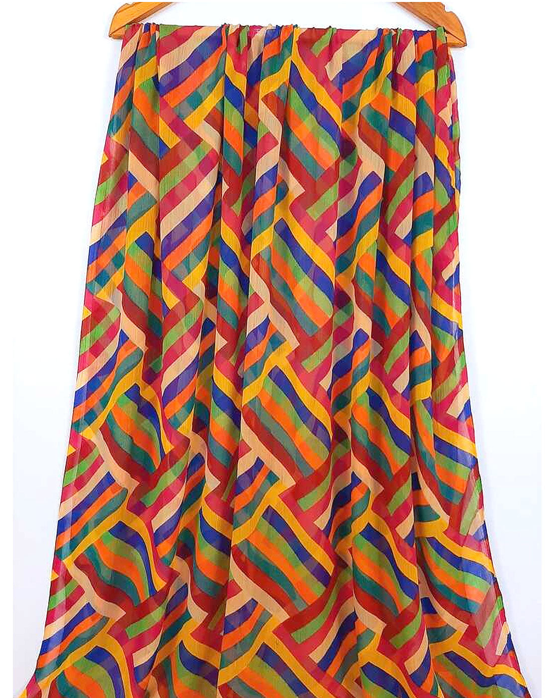 Multicolor Printed Chiffon Dupatta for Mayun & Mehndi Function