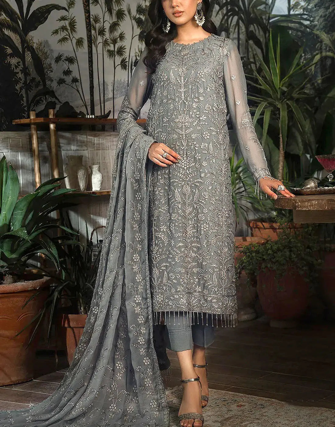 Premium Heavy Embroidered Chiffon Suit – Perfect for Wedding & Formal Events