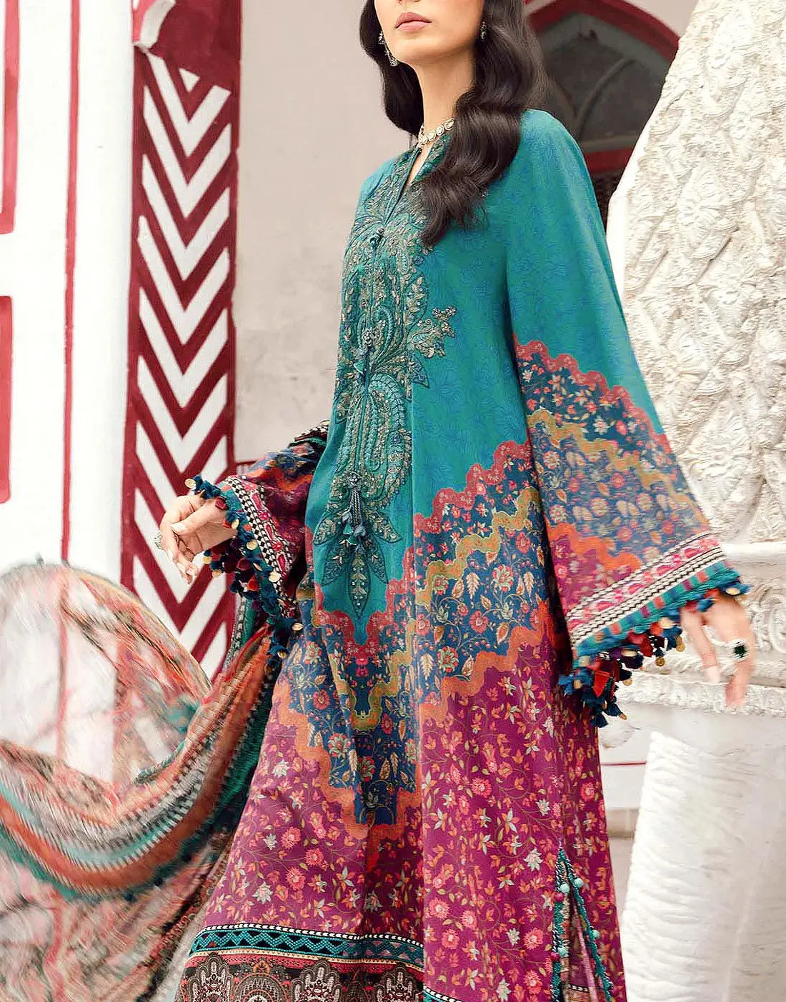 Digital Print Embroidered Lawn Suit for Daily & Party Wear
