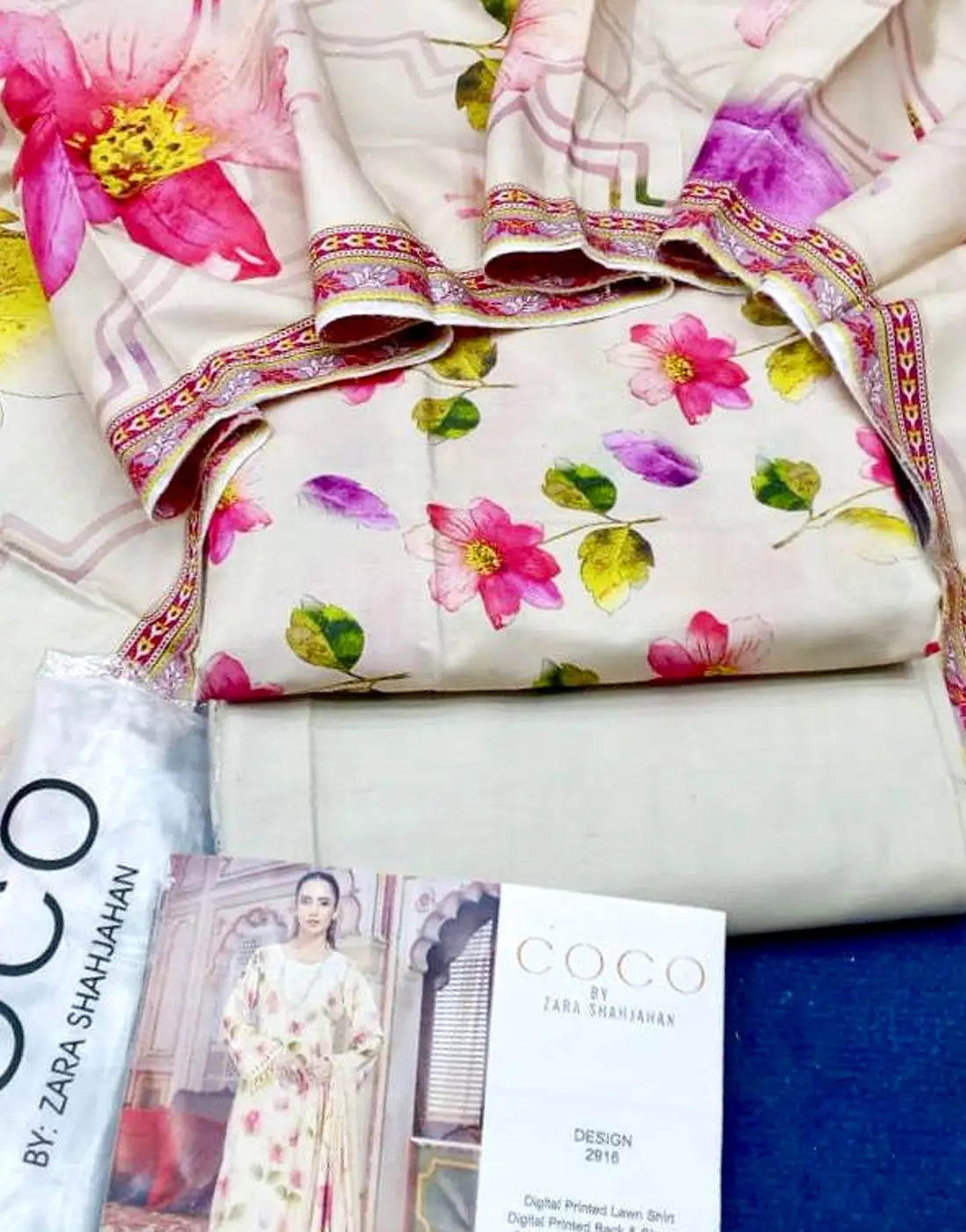 Trendy Digital Print Lawn Dress with Lawn Dupatta