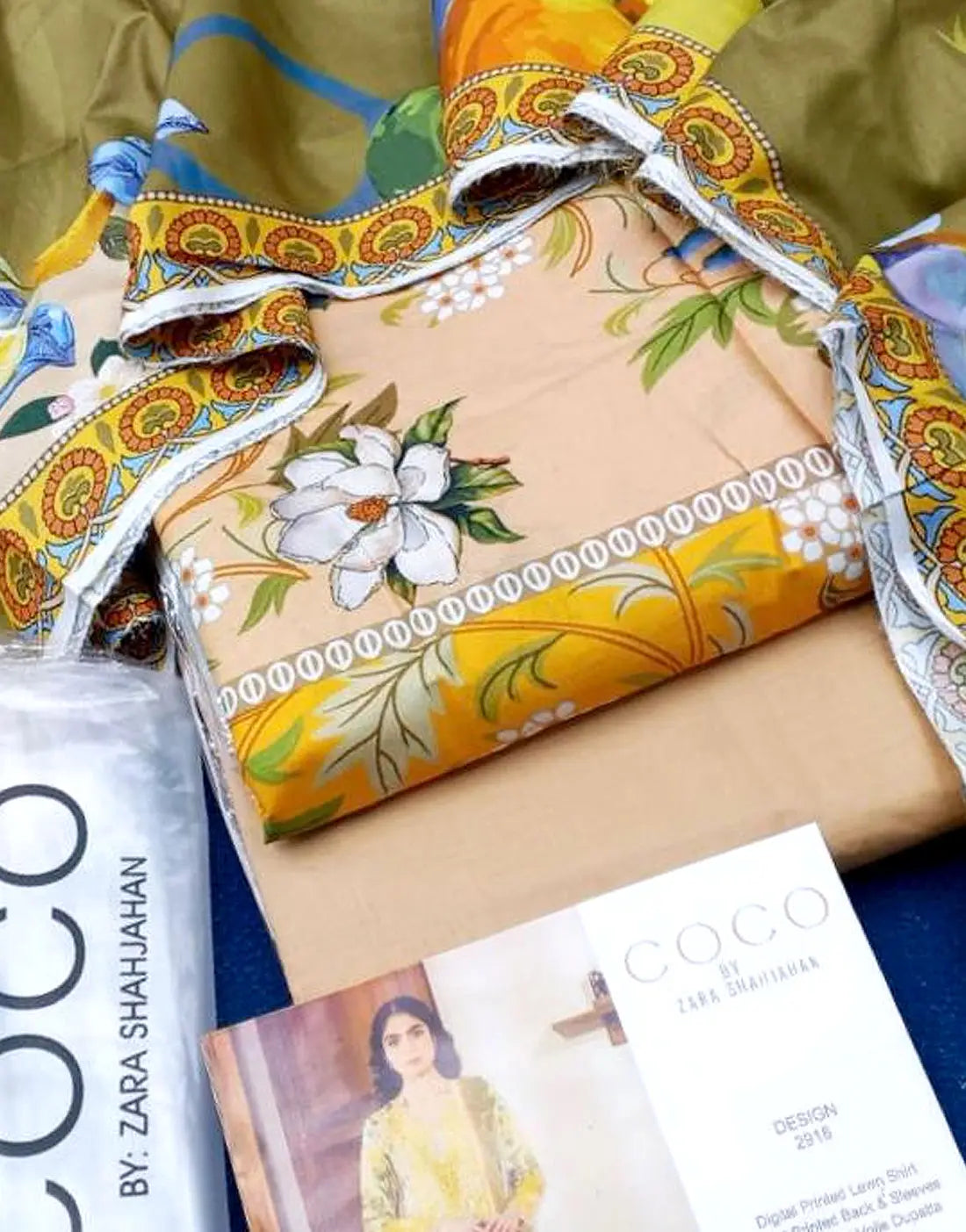 Trendy Digital Print Mustard Yellow Lawn Suit with Lawn Dupatta