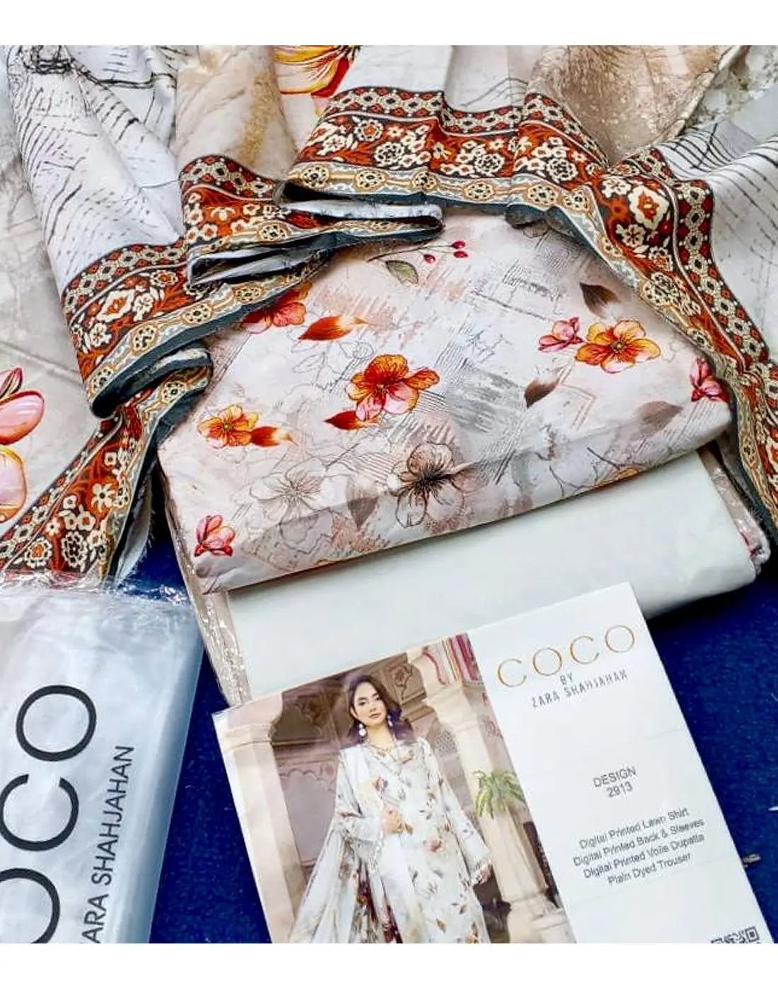 Trendy Digital Print Ivory Color Lawn Dress with Lawn Dupatta