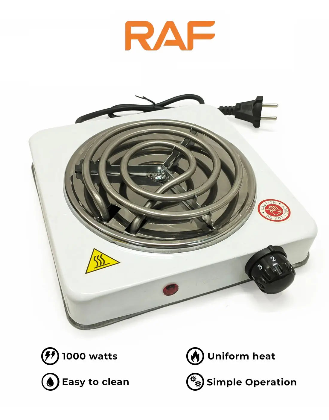 RAF 1000W Portable Electric Stove β Hot Plate Electric Cooker R.8010B