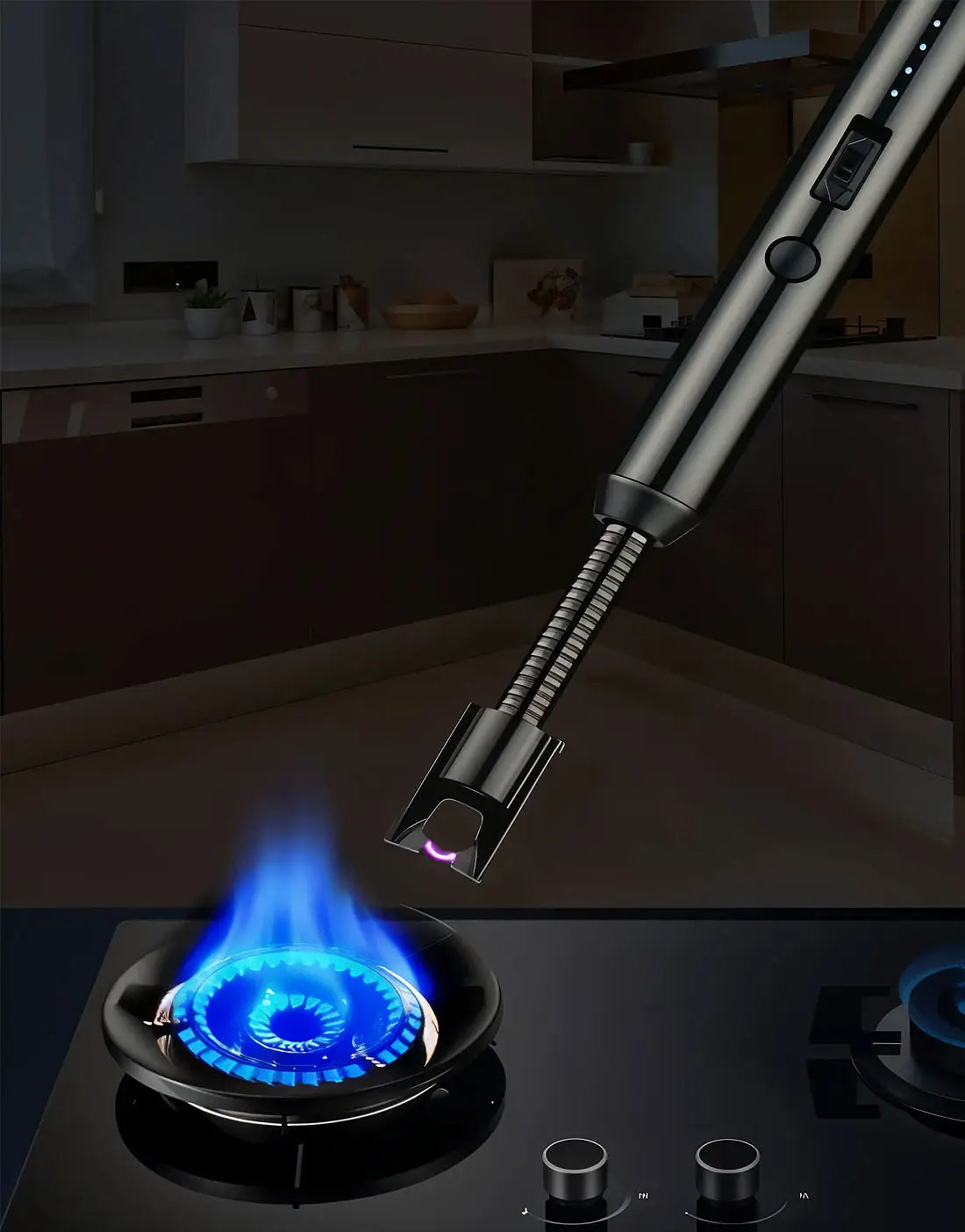 USB Rechargeable Electric Kitchen Lighter for Gas Stove & Outdoor BBQ Grilling