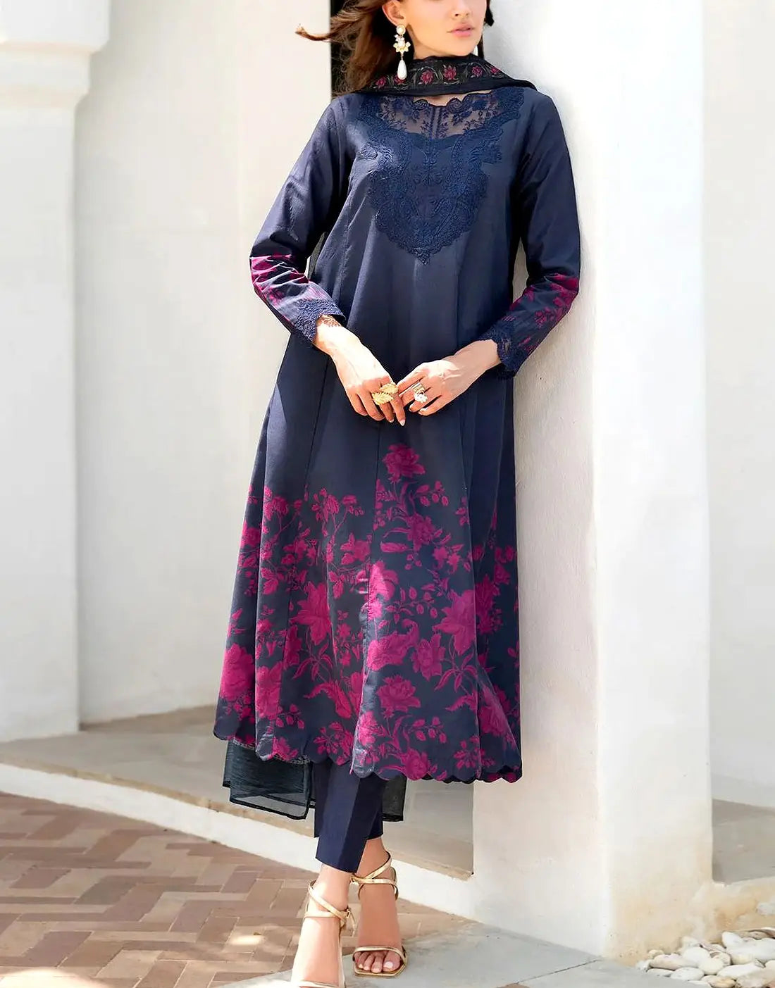 princess polly baby blue dress Blue Dress Eid main image 1