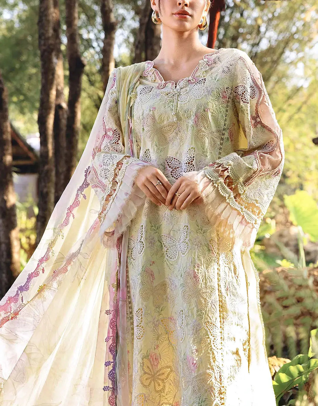Luxury Schiffli Embroidered Butterfly Lawn Dress 2026 with Emb. Chiffon  Dupatta – Best Price Online in Pakistan