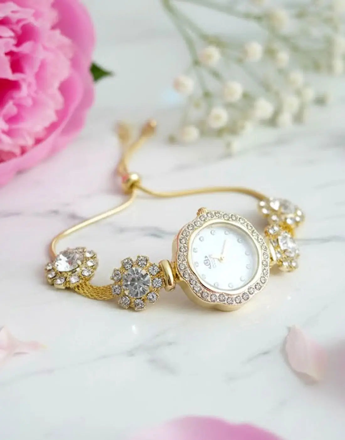 Minimalist Sparkling Rhinestone Bracelet Watch for Girls