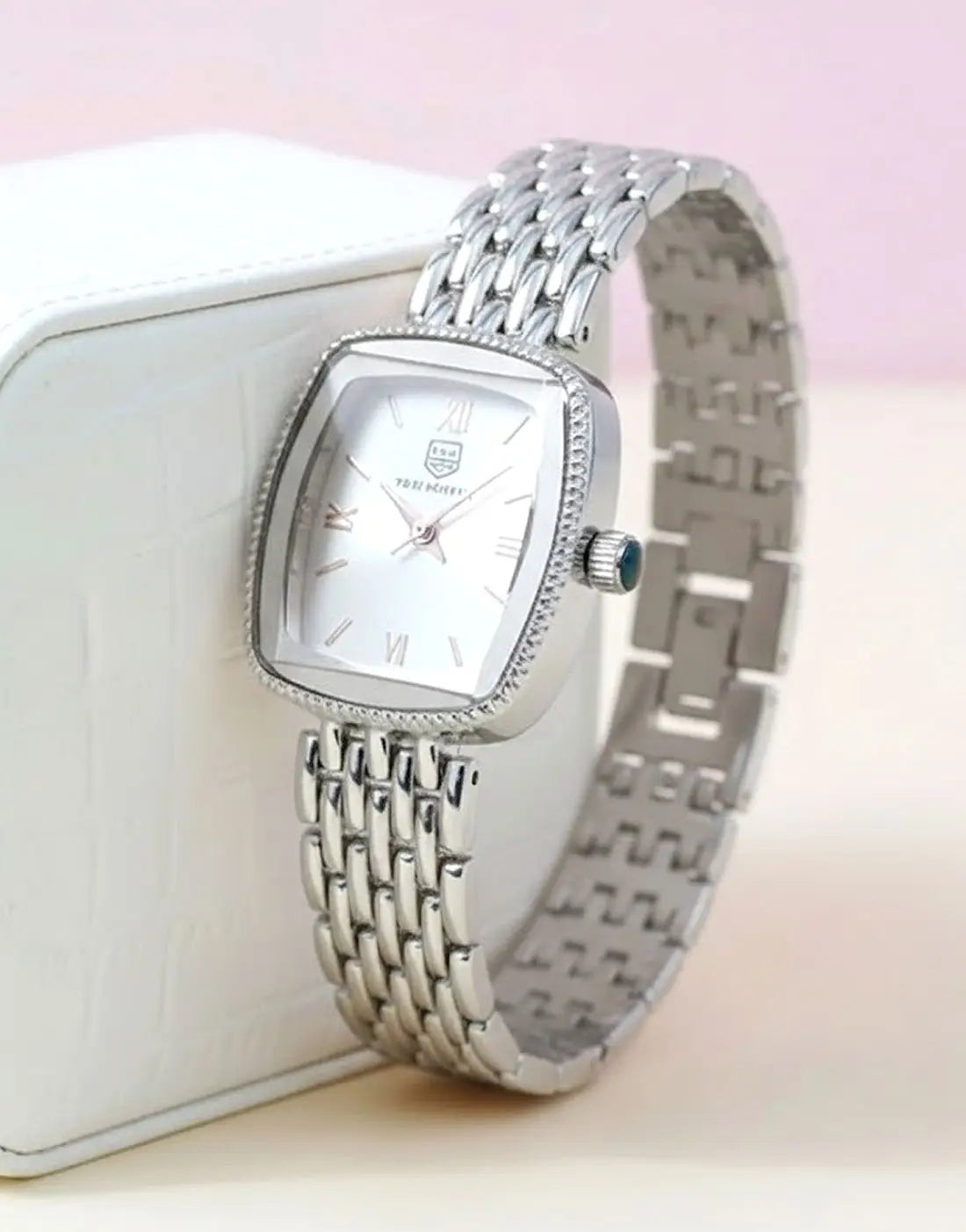 Elegant Fashion Bracelet Watch for Ladies in Rose Gold & Silver Colors