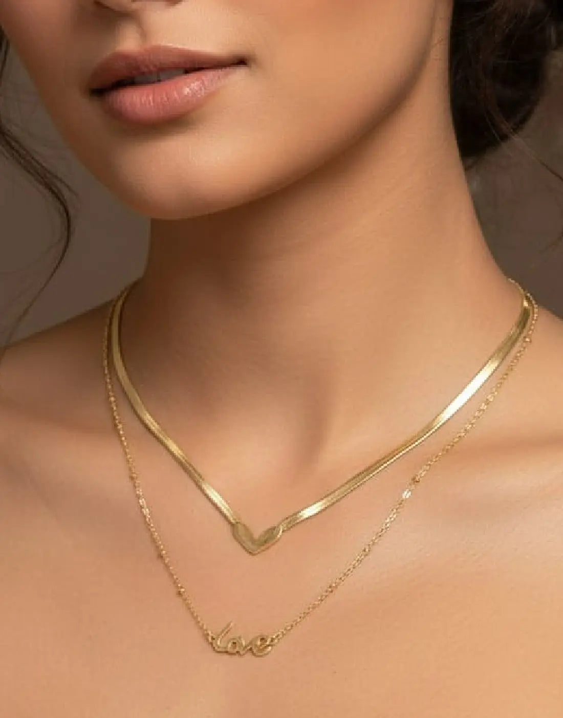 Romantic Gold Plated Heart Charm Pendant in Stainless Steel Finish