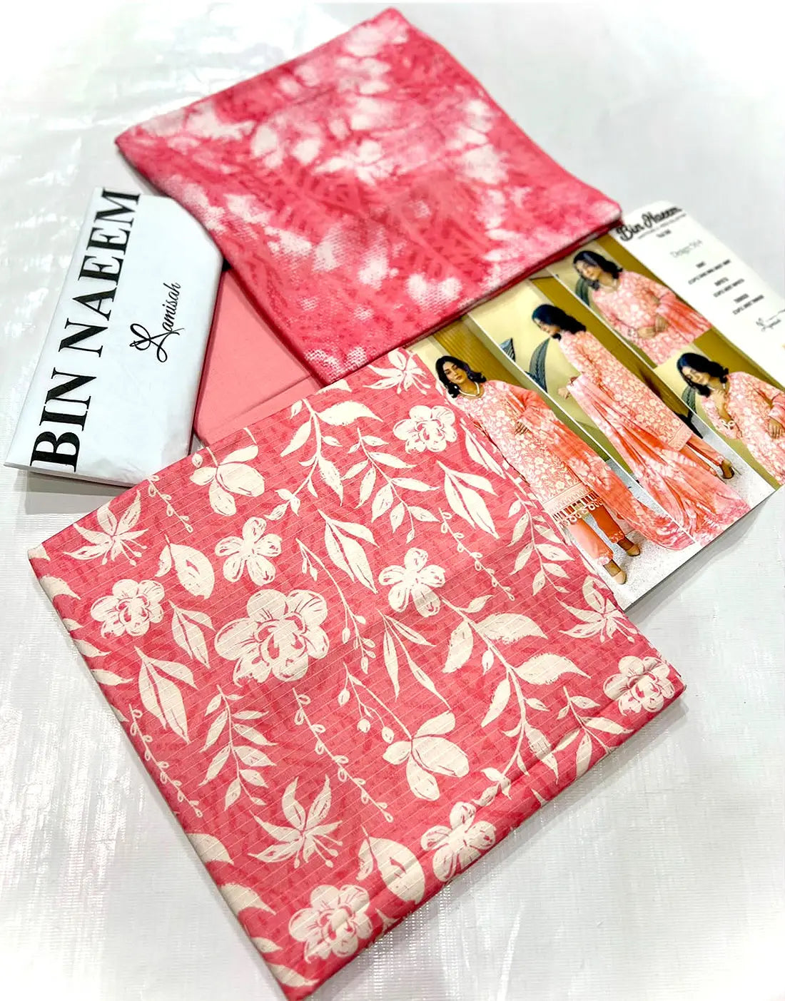 Digital Print 3-Piece Linen Dress with Linen Dupatta