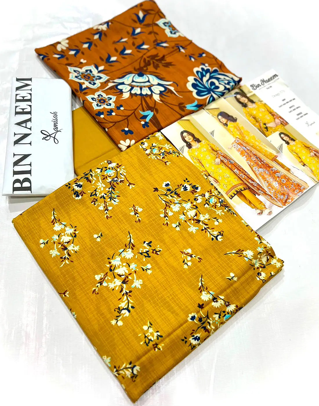 Digital Print 3-Piece Linen Dress with Linen Dupatta