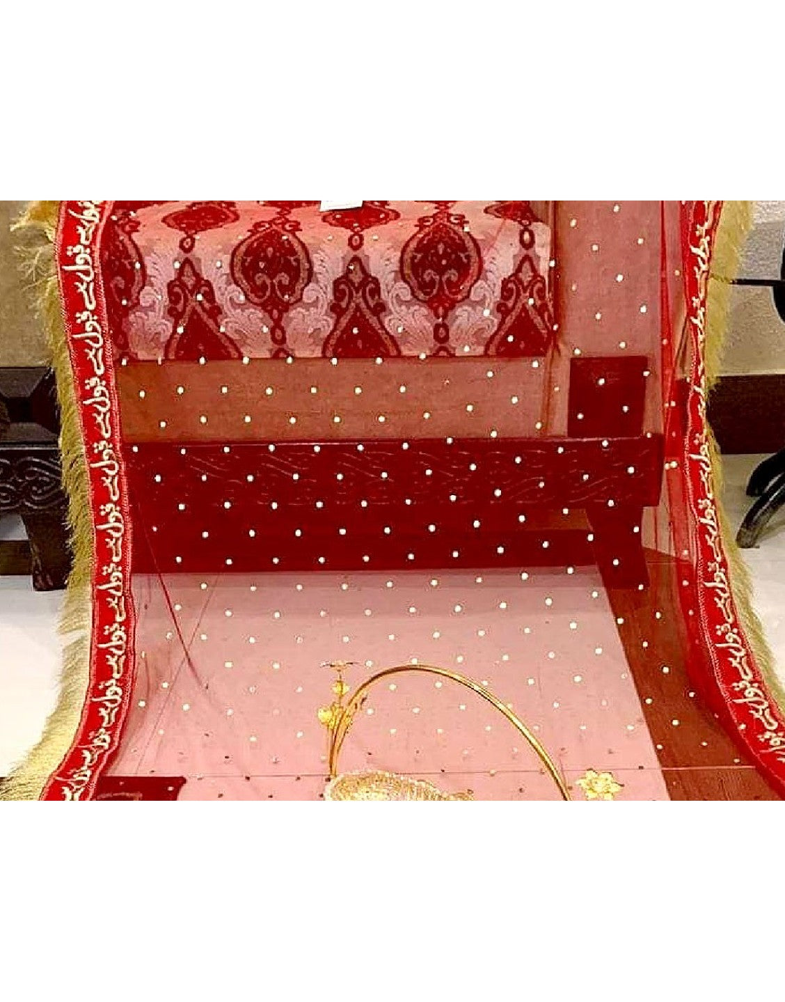 Qubool Hai Embroidered Net Nikkah Dupatta