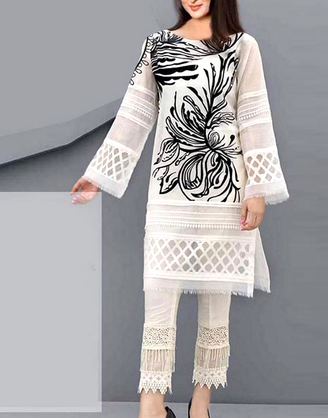 white christmas dresses Boatneck Tissue Cotton Dress – La Garçonne main image 1