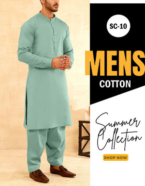 IB Swiss Fashion Soft Egyptian Cotton Unstitched Men's Shalwar Kameez