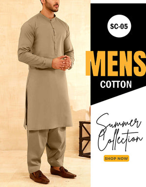IB Swiss Fashion Soft Egyptian Cotton Unstitched Men's Shalwar Kameez