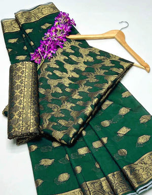 Banarsi Style Cotton Jacquard Dress with Cotton Jacquard Dupatta