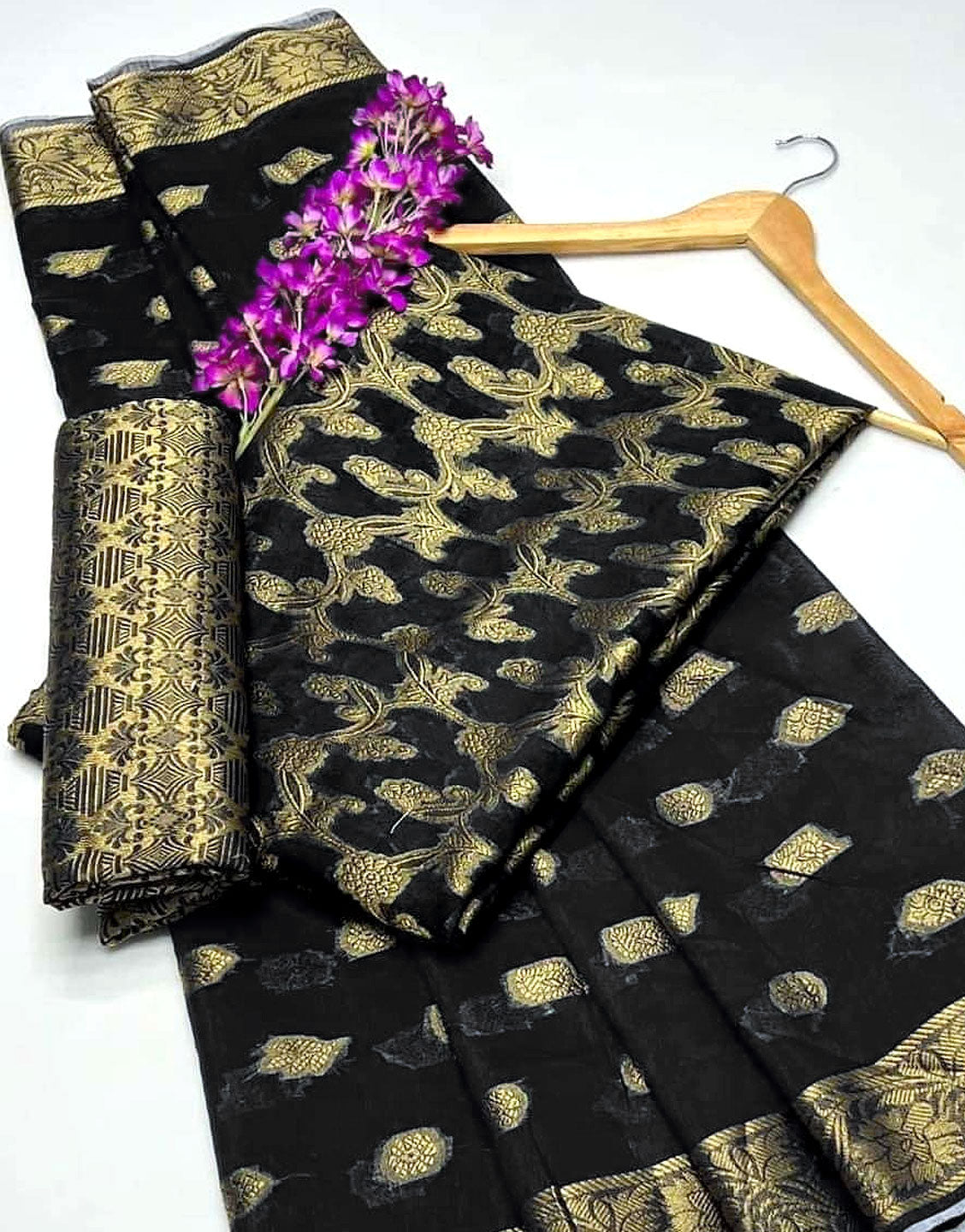 Banarsi Style Cotton Jacquard Dress with Cotton Jacquard Dupatta