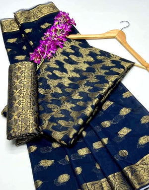 Banarsi Style Cotton Jacquard Dress with Cotton Jacquard Dupatta