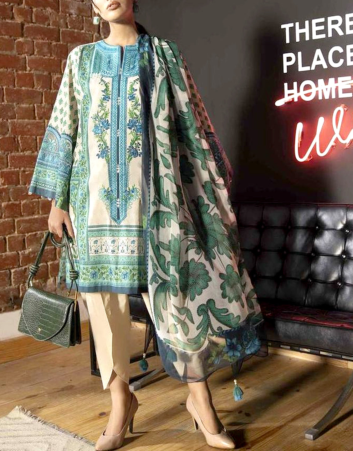 Embroidered Khaddar Dress 2022 with Wool Shawl