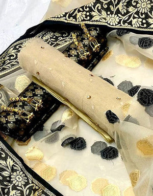 Banarsi Style Masoori Dress with Organza Jacquard Dupatta