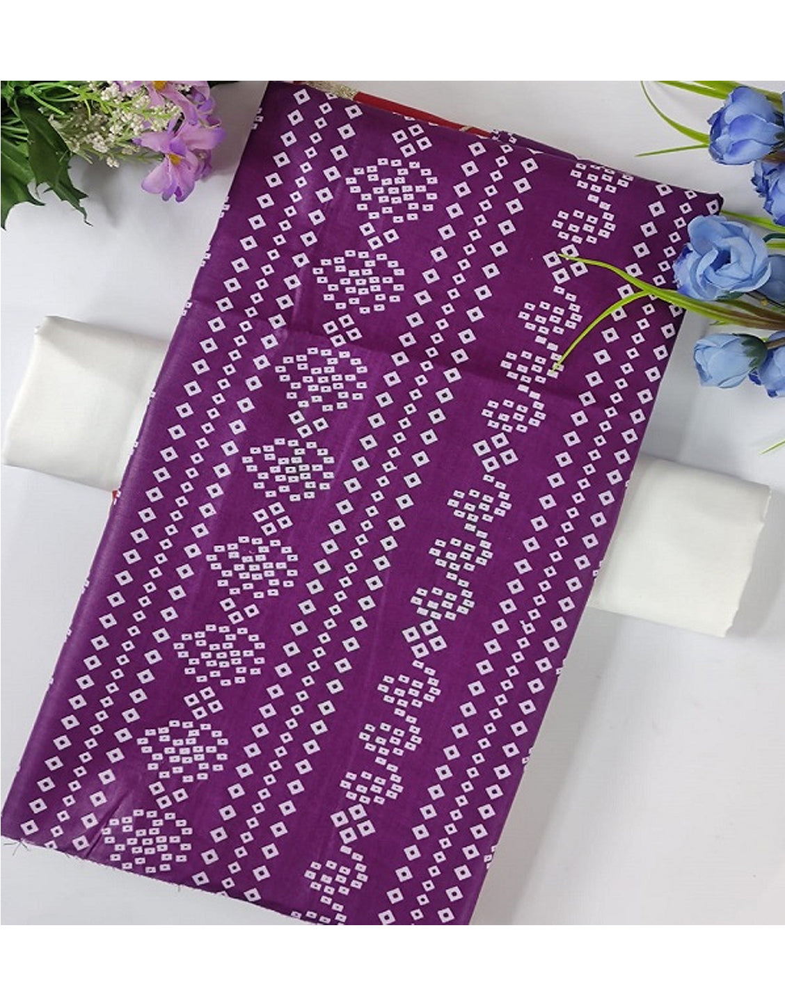 2-Piece Chunri Print Cotton Lawn Dress 2022