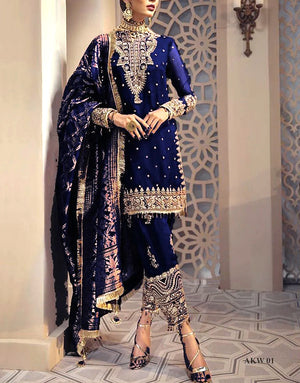 Elegant Embroidered Organza Dress with Organza Jacquard Dupatta