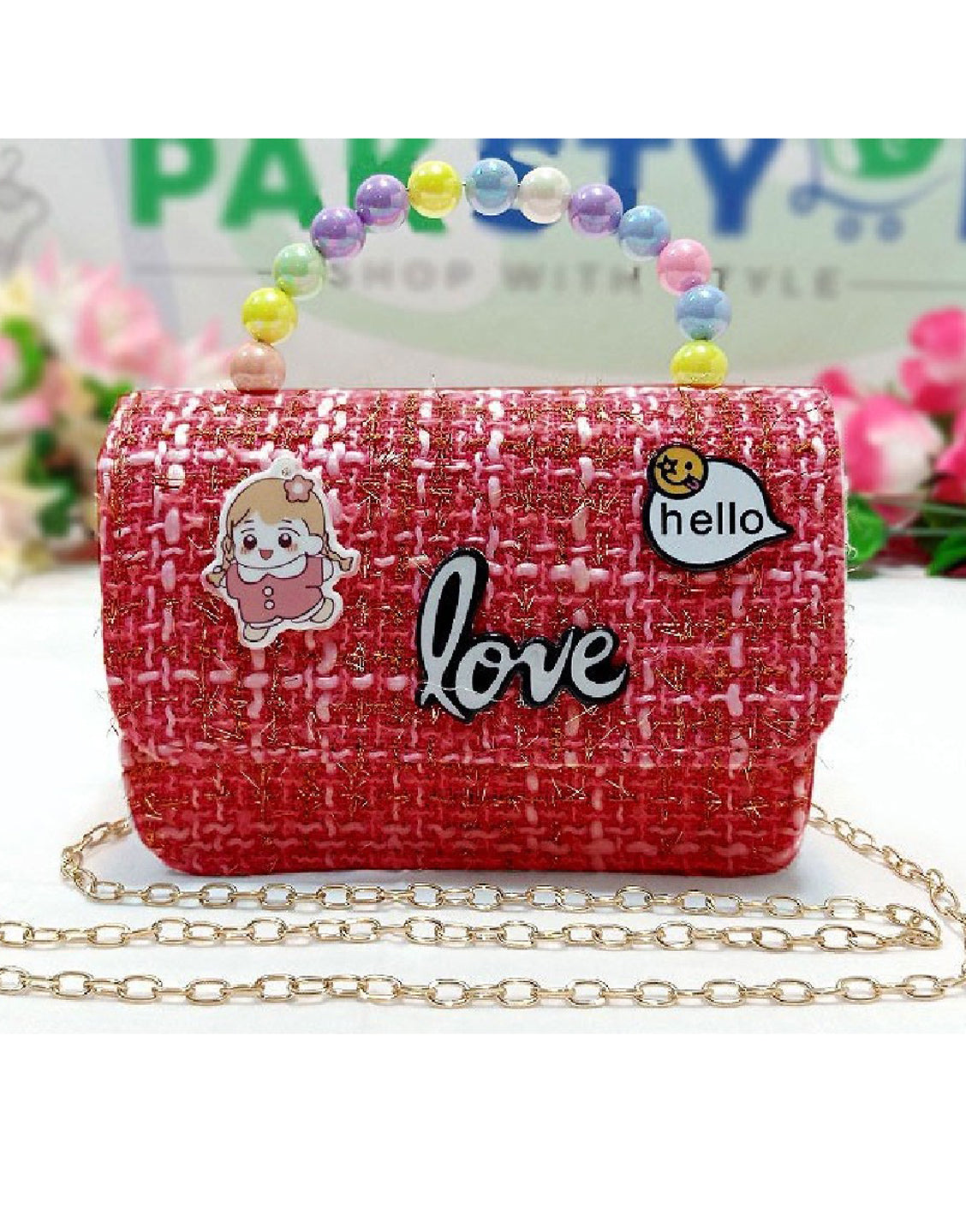Hello Love EID Clutch Bag for Girls
