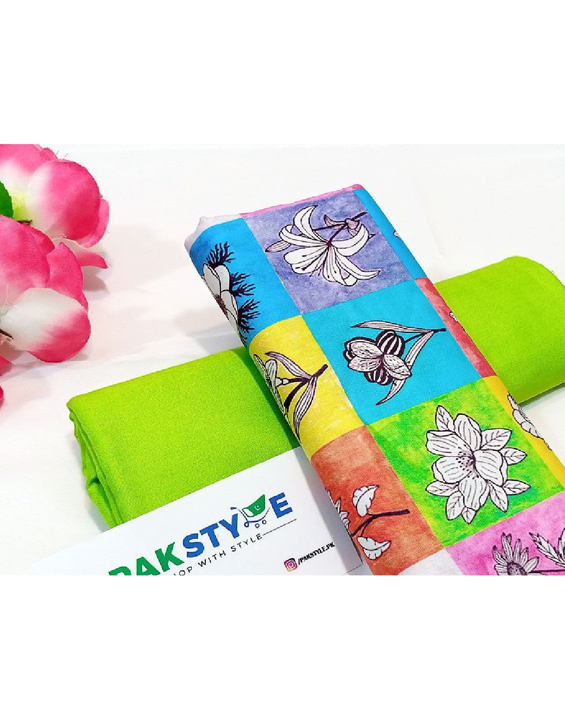 Digital Print 2-Piece Linen Dress