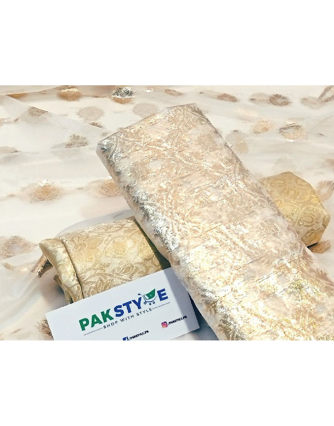 Banarsi Lorex Weaved Organza Party Wear Dress with Jamawar Trouser