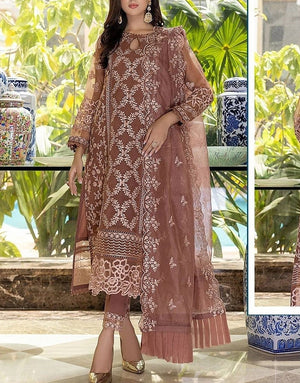 Heavy Embroidered Organza Wedding Dress