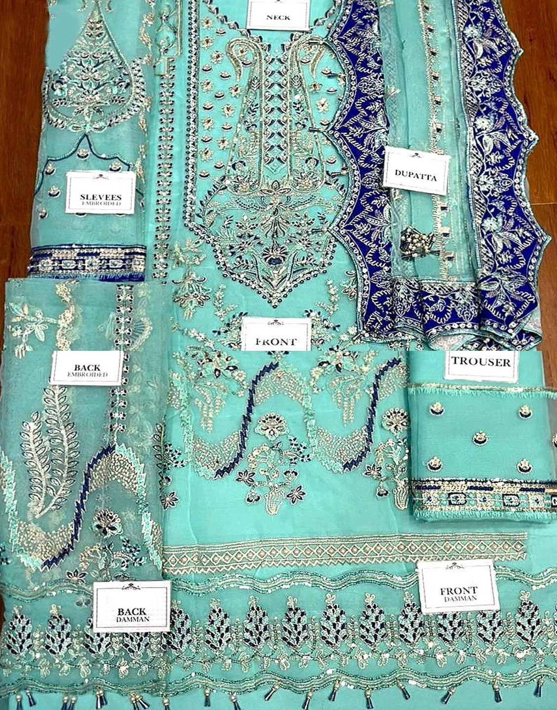 Heavy Embroidered Organza Party Wear Dress