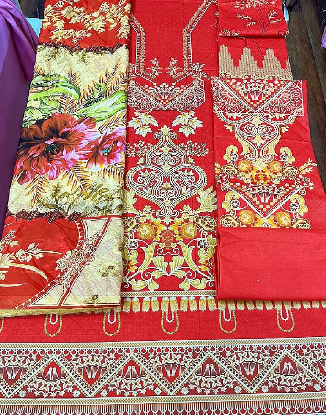 Digital Print Lawn Dress with Digital Print Silk Dupatta