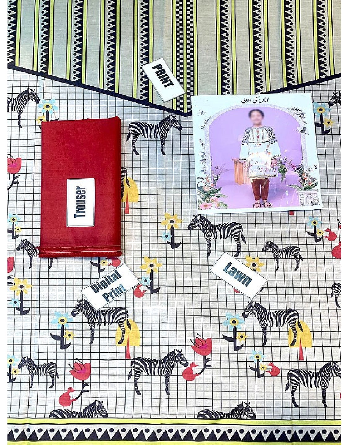 Digital Print 2-Piece Lawn Dress for Girls