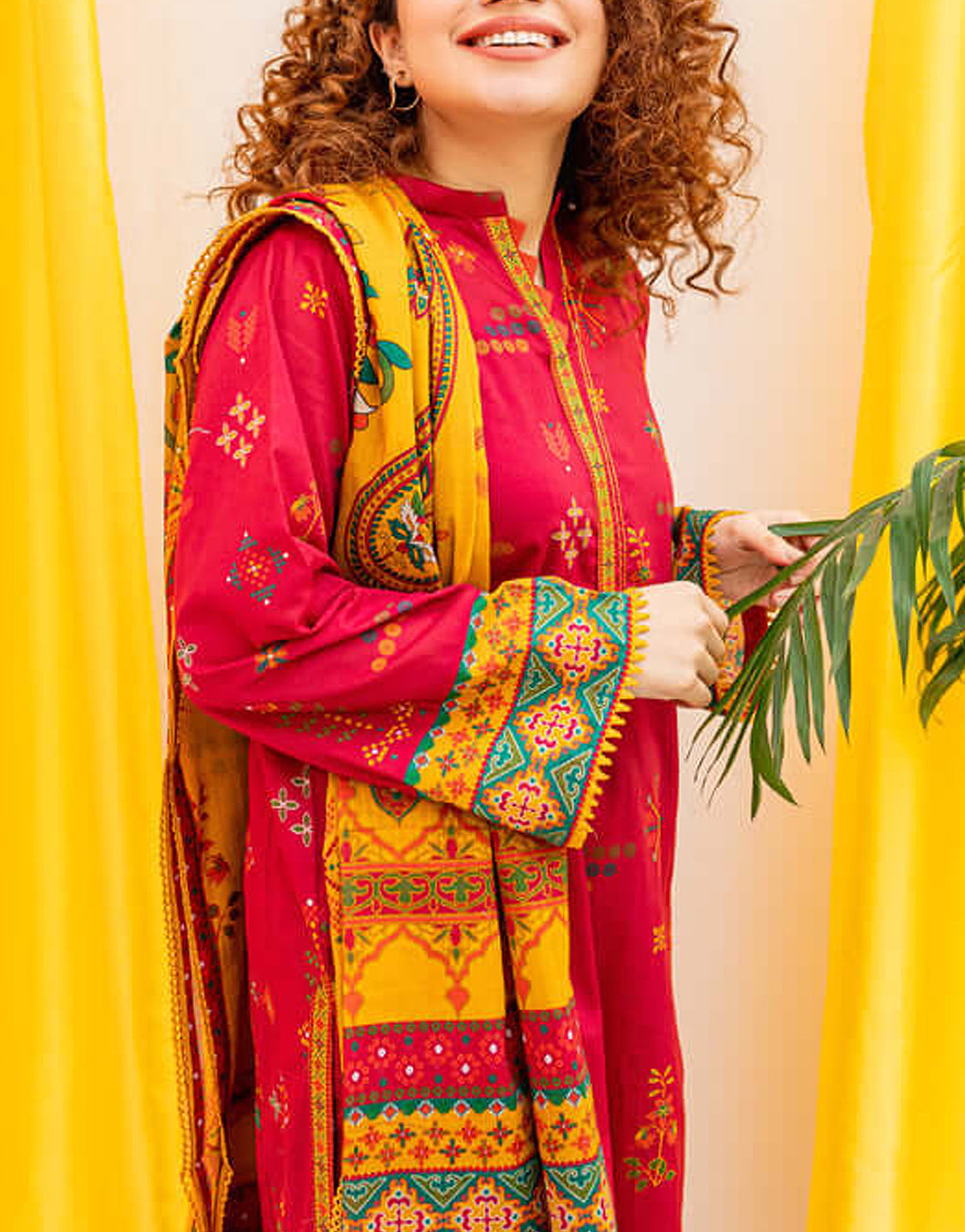 Trendy Embroidered Lawn Dress with Organza Dupatta