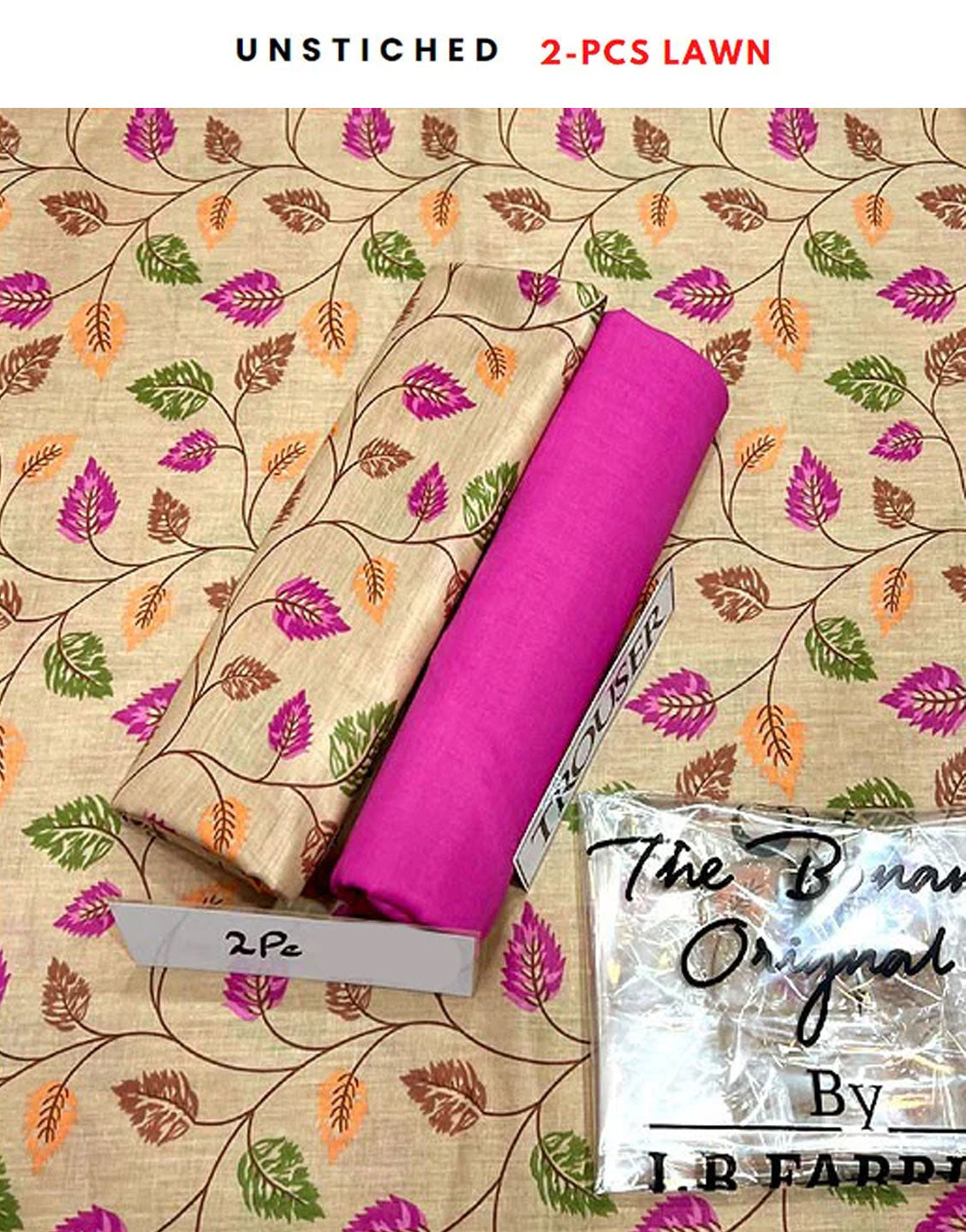 2-Piece Flower Print Lawn Dress 2024