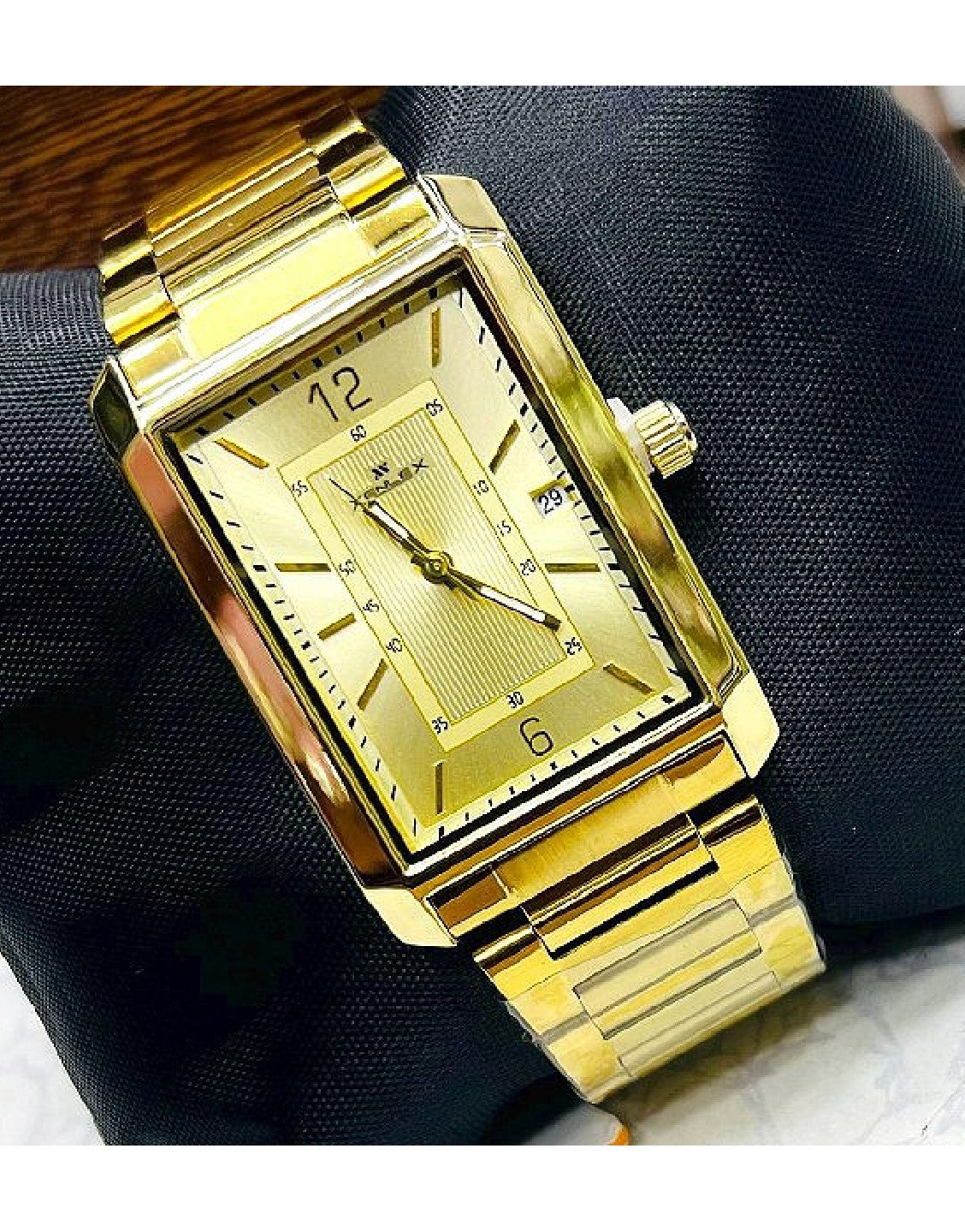 Xenlex Men's Golden Chain Watch