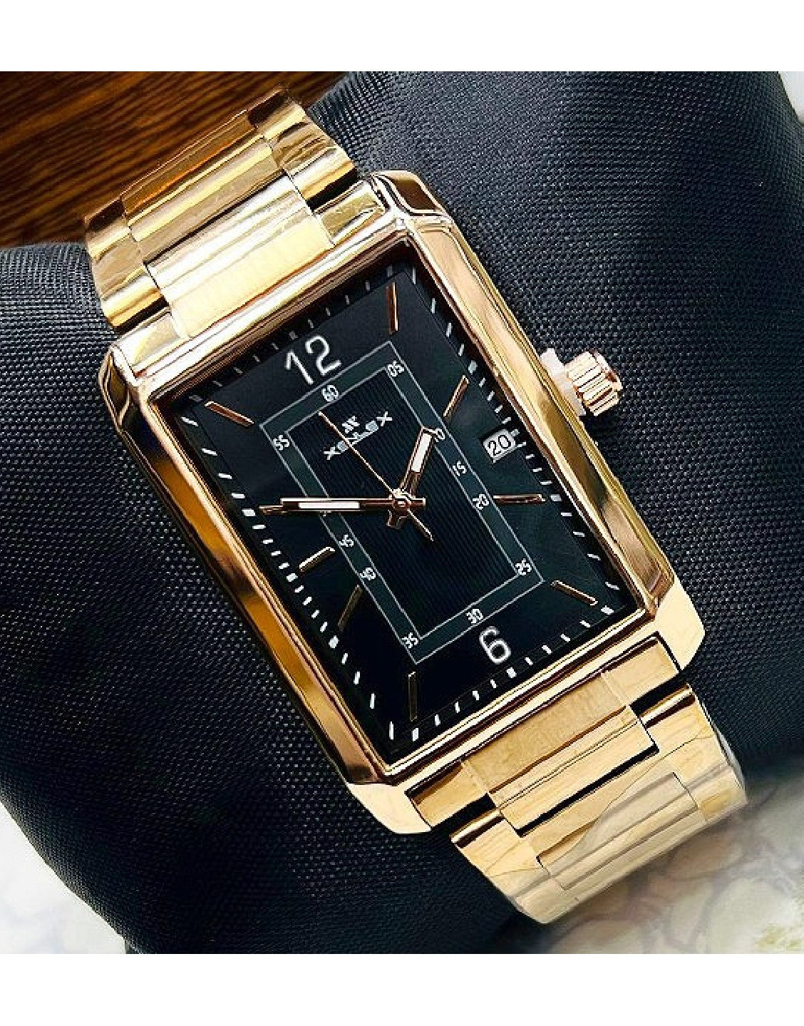 Xenlex Men's Golden Chain Watch