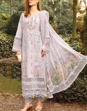 Luxury Schiffli Embroidered Lawn Dress 2024 with Digital Print Silk Dupatta