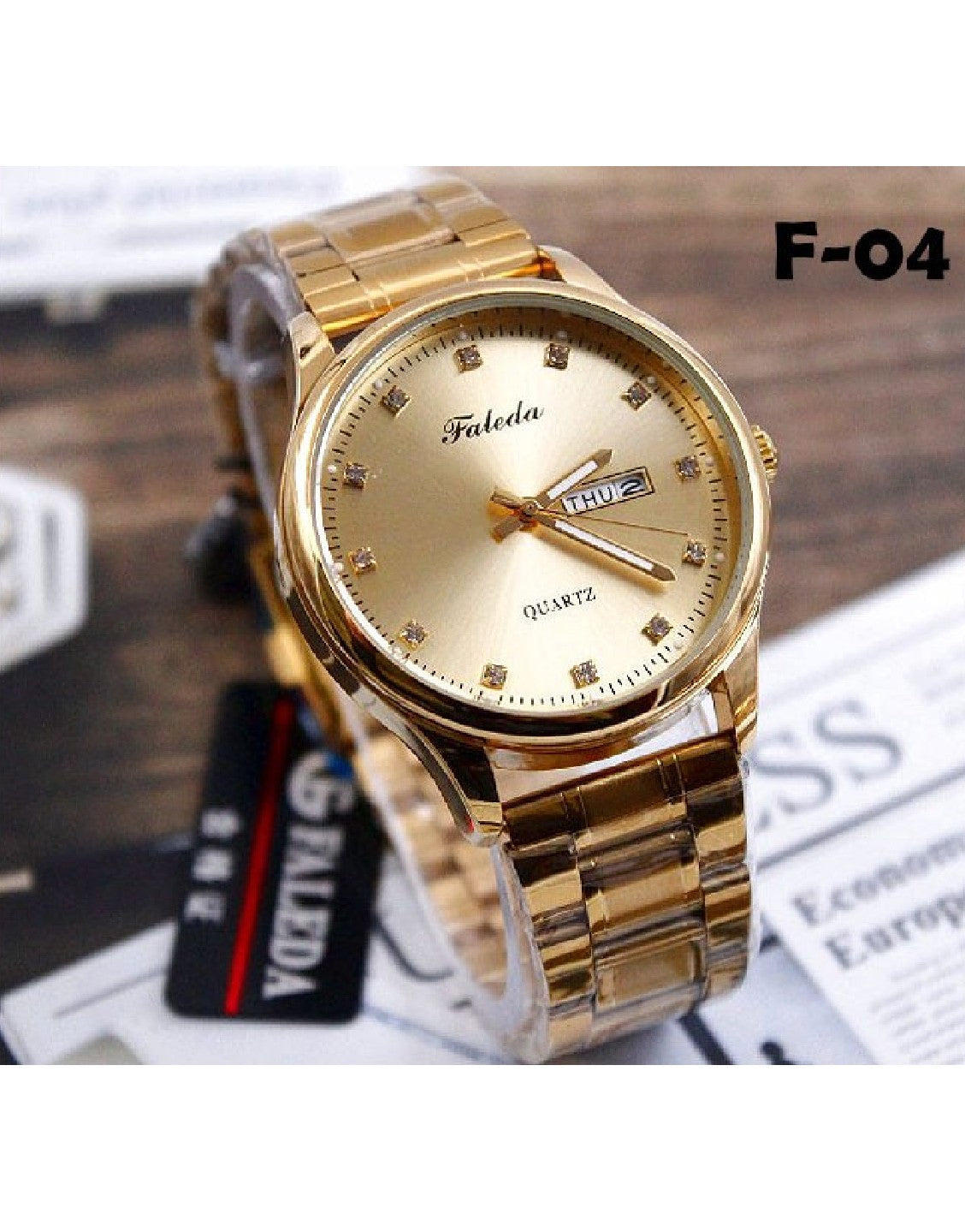 Original Faleda Men's Stainless Steel Chain Watch