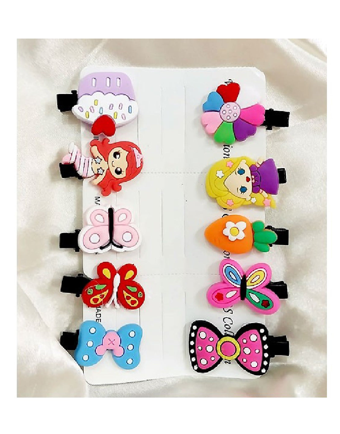 Pack of 10 Vibrant Color Baby Girls Hair Clips