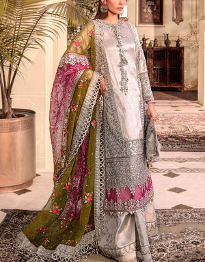 Luxury Heavy Embroidered Organza Wedding Dress