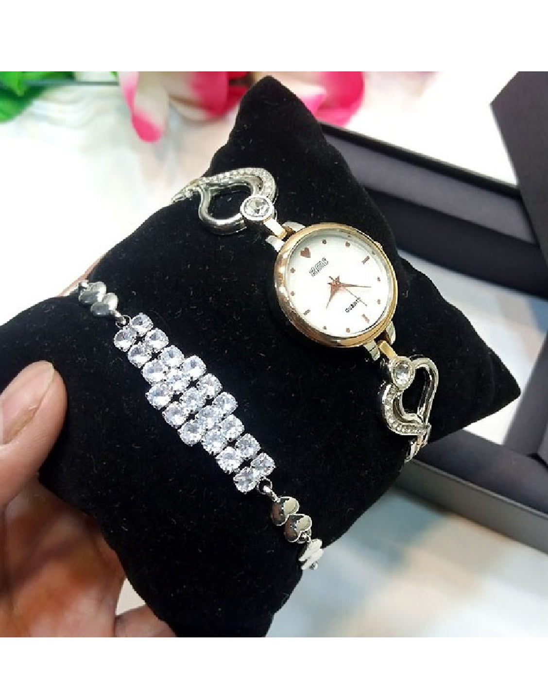 Elegant Bracelet & Watch Gift Set with Gift Box