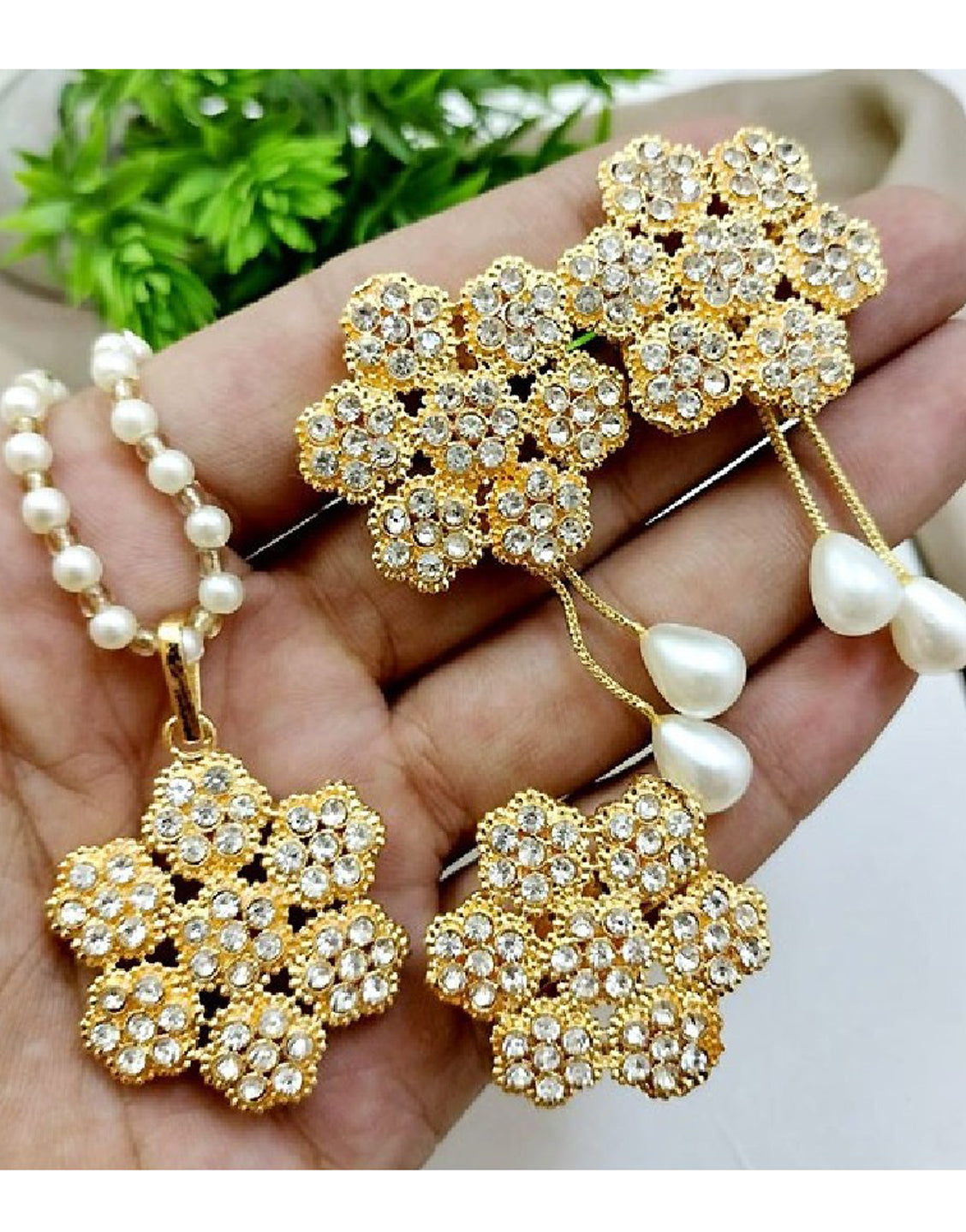 Indian Rajwadi Jewellery Set with Adjustable Ring