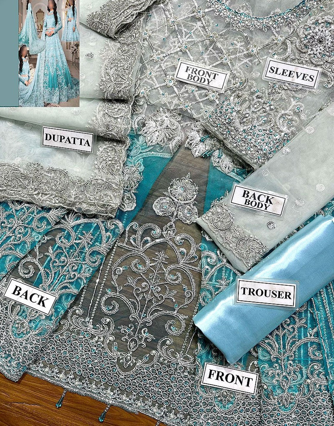 Fabulous Handwork with Heavy Embroidery Net Bridal Maxi Dress