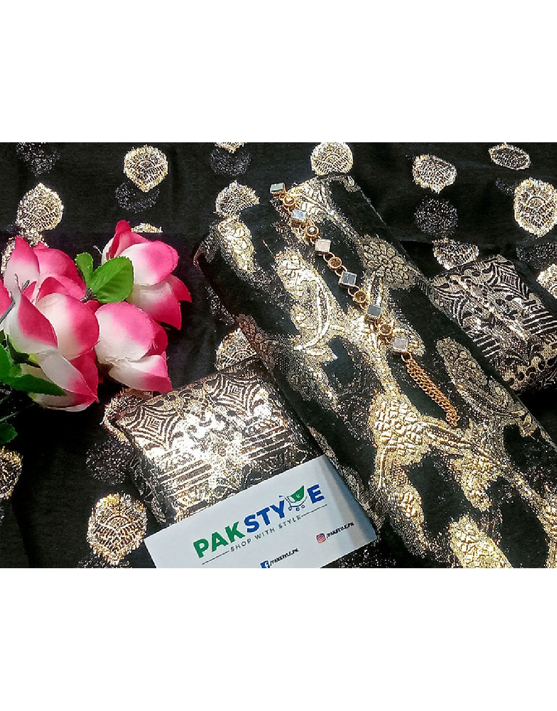 Glittering Lorex Weaved Cotton Jacquard Party Wear Dress