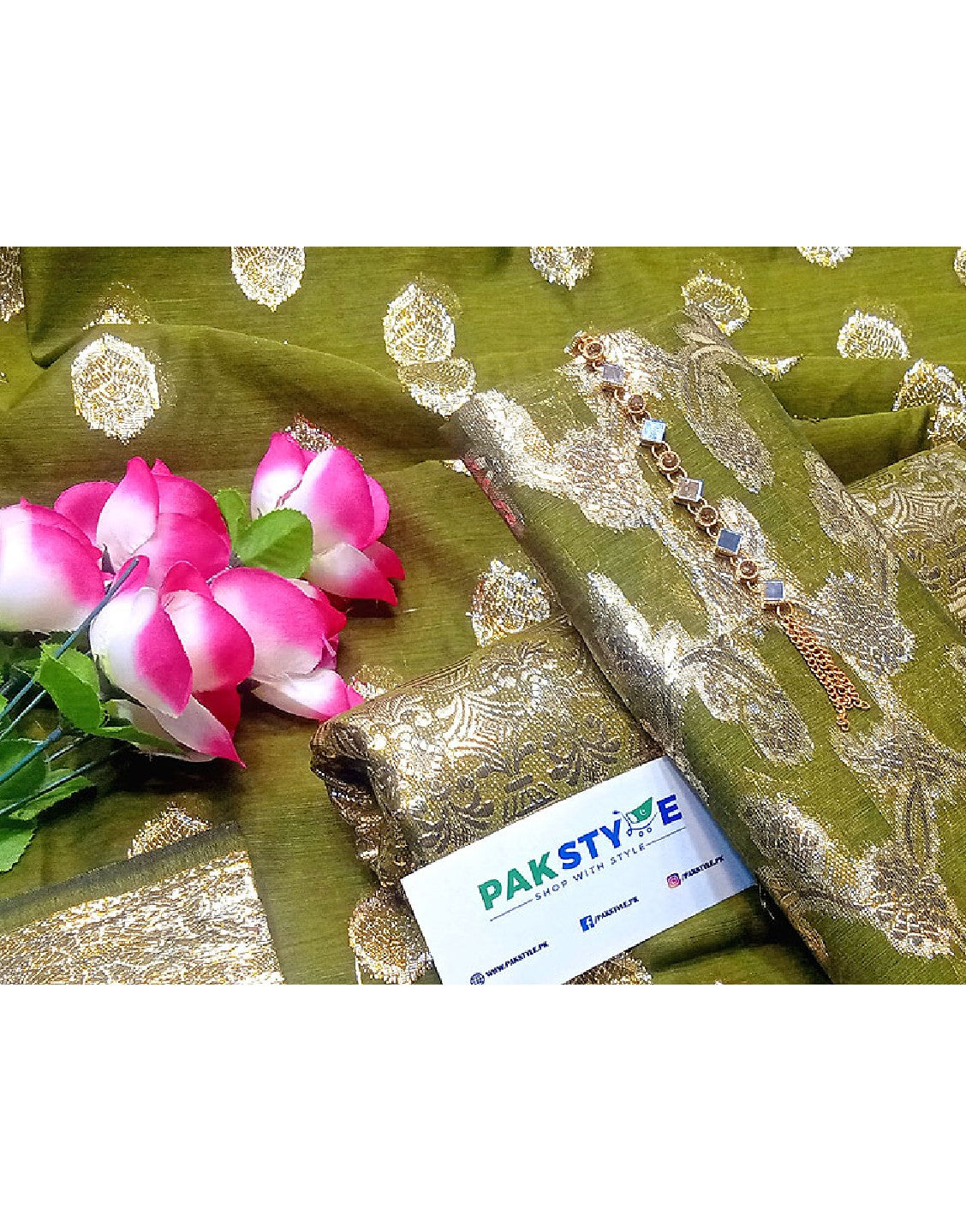 Glittering Lorex Weaved Cotton Jacquard Party Wear Dress