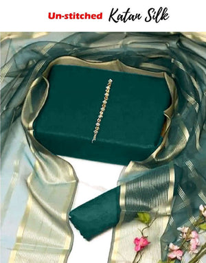 Banarsi Style Katan Silk Dress with Lining Organza Dupatta